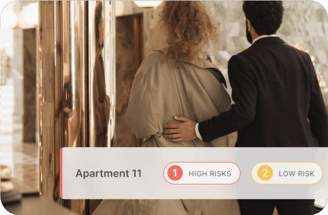 Watergate alert showing high and low risk levels