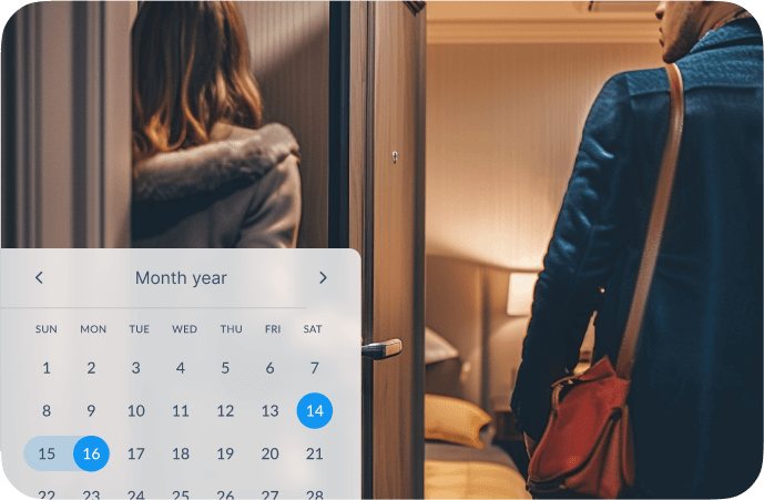 hotel room calendar